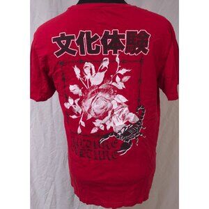 Taco Tuesday Red XL Roses Spell-Out Culture Double Sided Anime T-Shirt